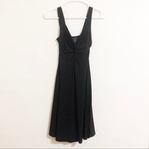 Jersey Front Knot Black Cocktail Dress!